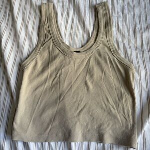 Banana Republic Beige Ribbed Tank Top